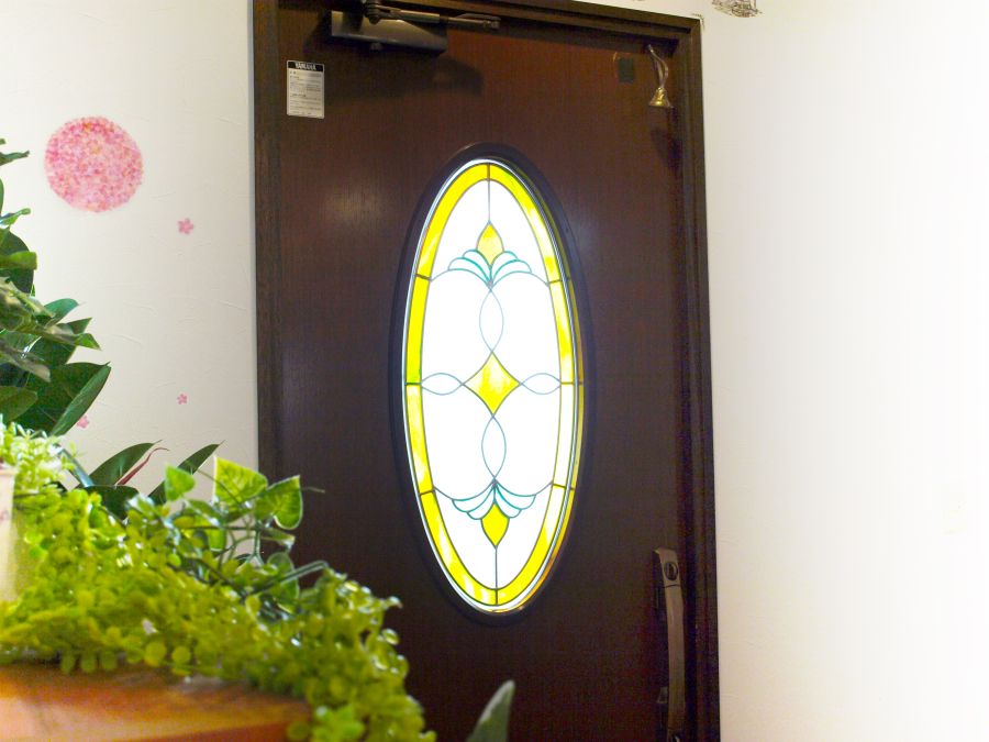 sakura coffeeのステンドグラス