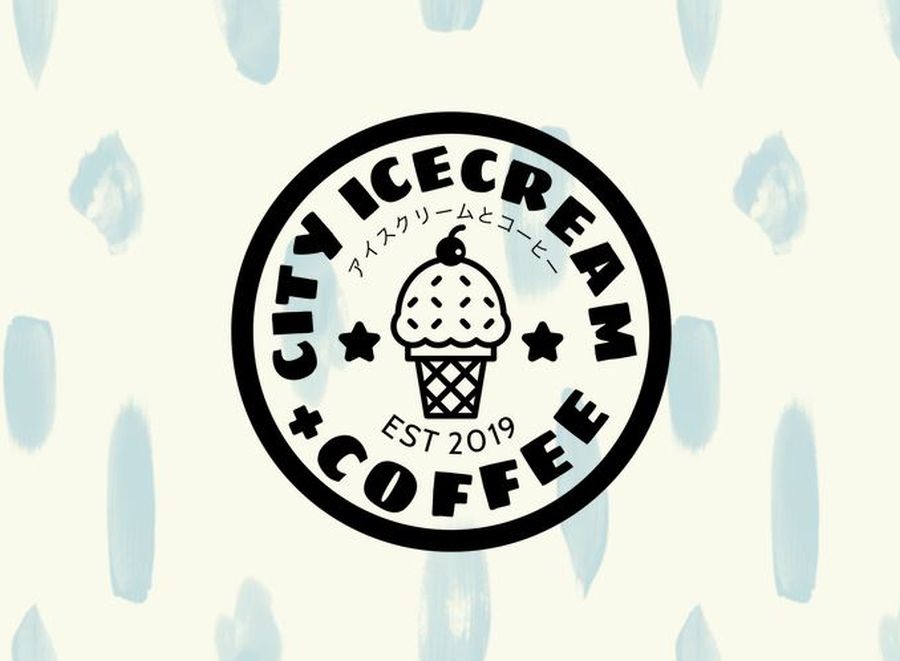 シティアイスクリーム&コーヒー　ロゴ