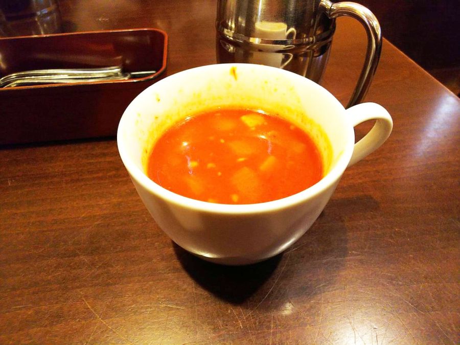 佐倉市　キングス　ハンバーグセット　スープ
