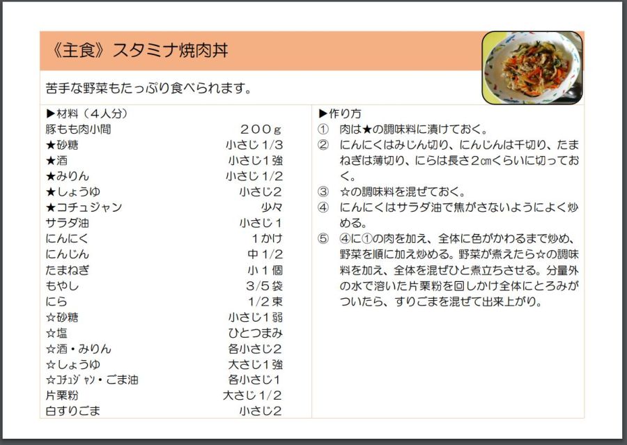 2020年5月14日　学校給食レシピ公開　佐倉市